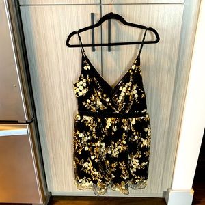 Express Black and Gold Dress